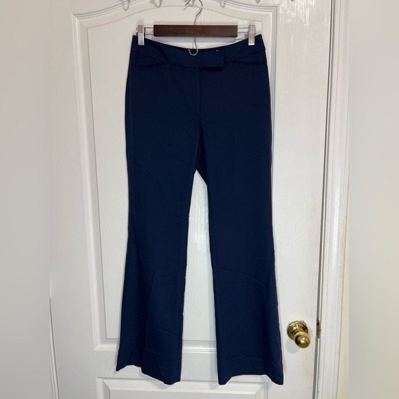 White House Black Market Dark Blue Flare Pants size 2S - Picture 2 of 11